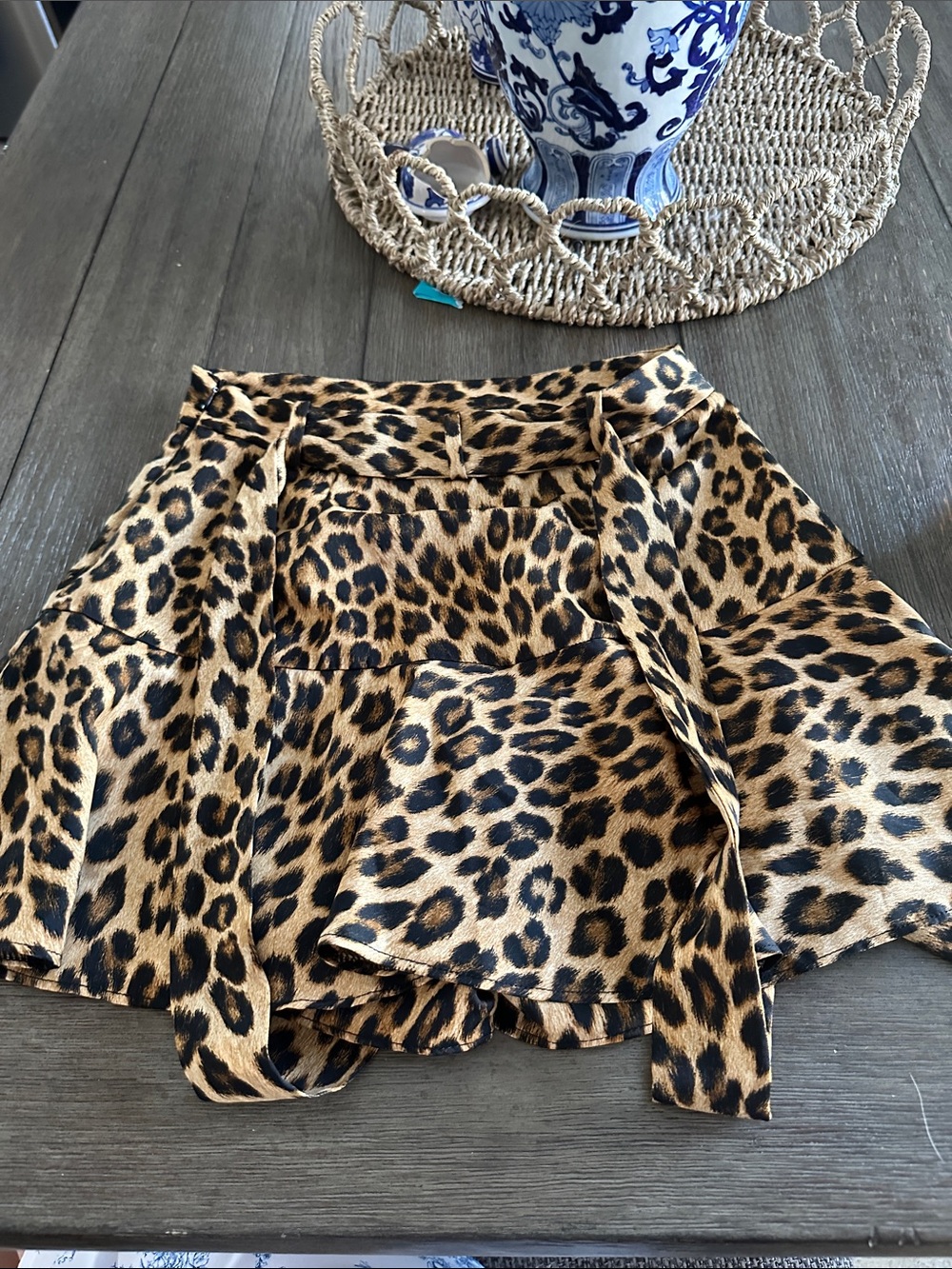 Leopard Print Mini Skirt - Skort Animal Print